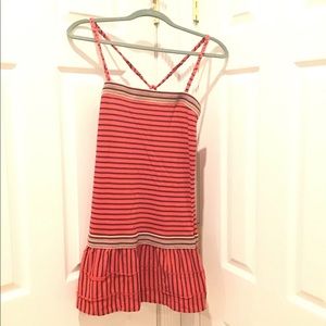 FREE PEOPLE Rare Boho style Red striped Mini-Dress